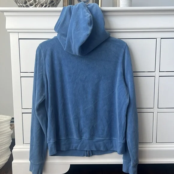 Baby blue Terry cloth zip up - Picture 4 of 5